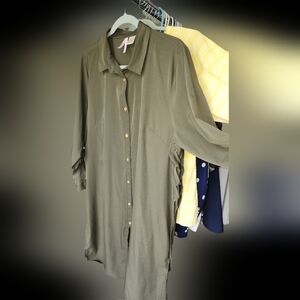 True Destiny Olive Green Blouse